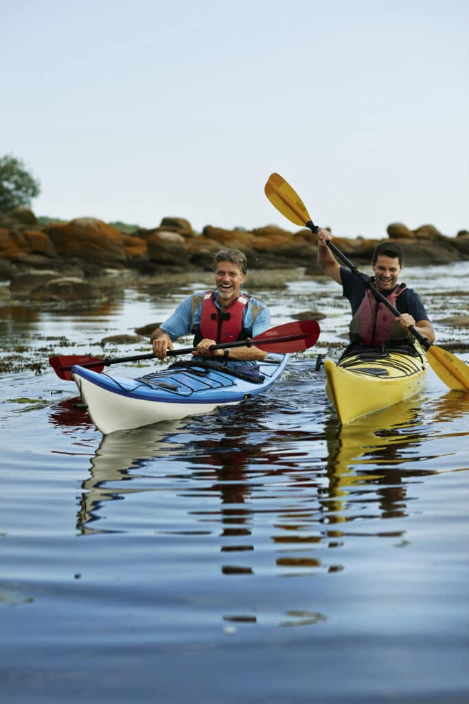 Kayak on the ocean group trip bornholm