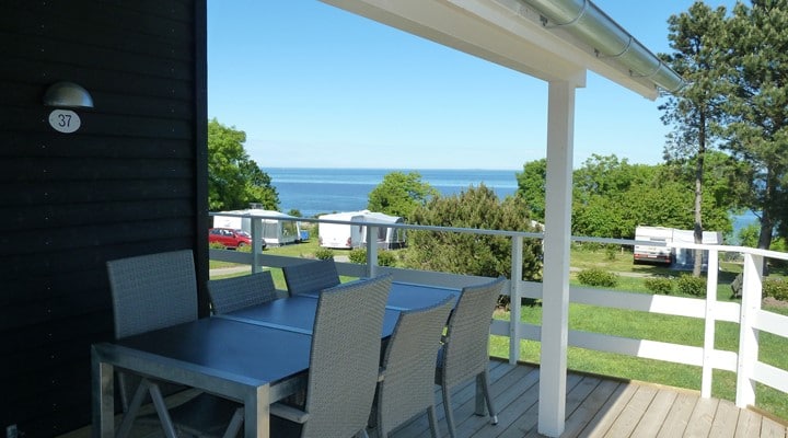 Seaview from holiday cabin on Bornholm Denmark