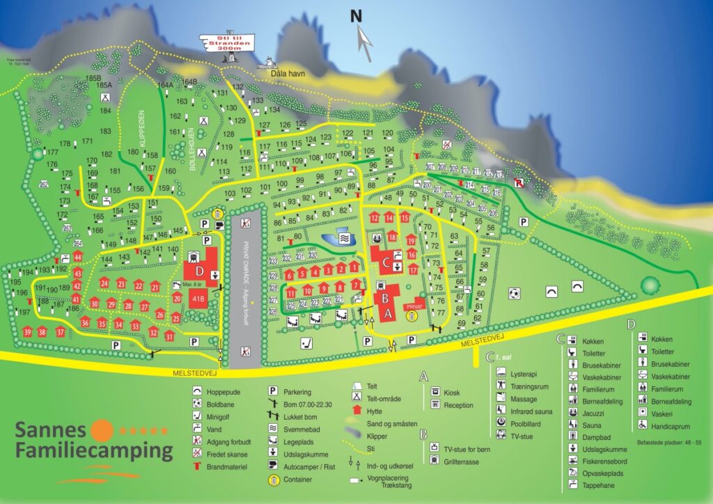 Campsite Map - motorhome campsite Bornholm