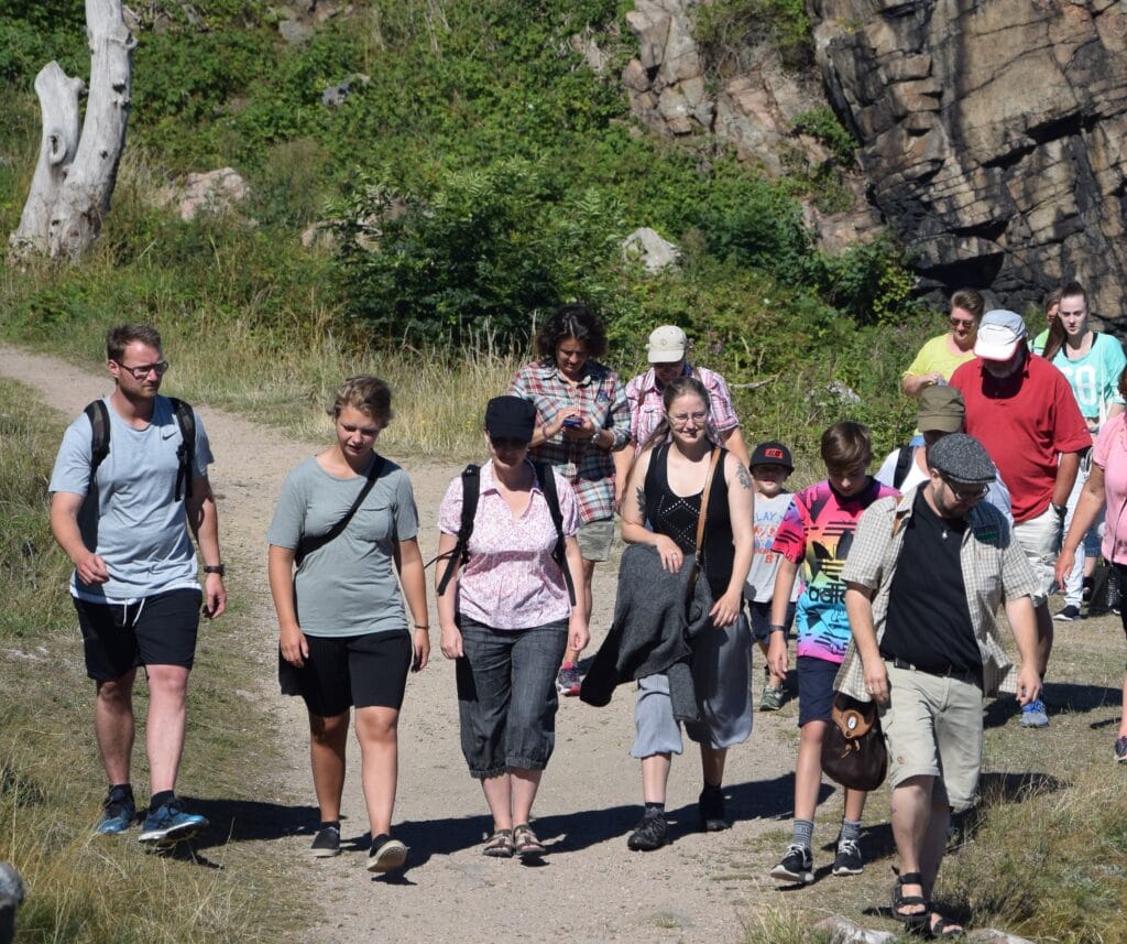 hiking group trip bornholm