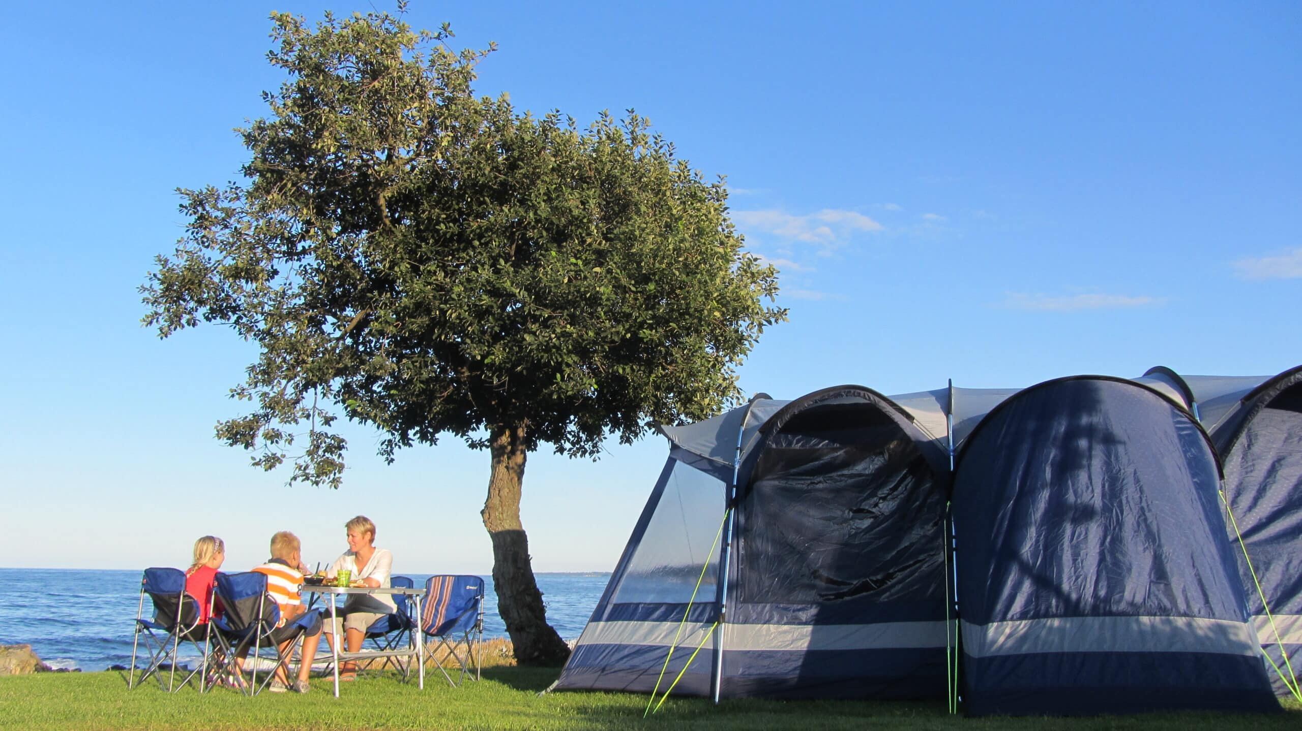 camping with tent Bornholm